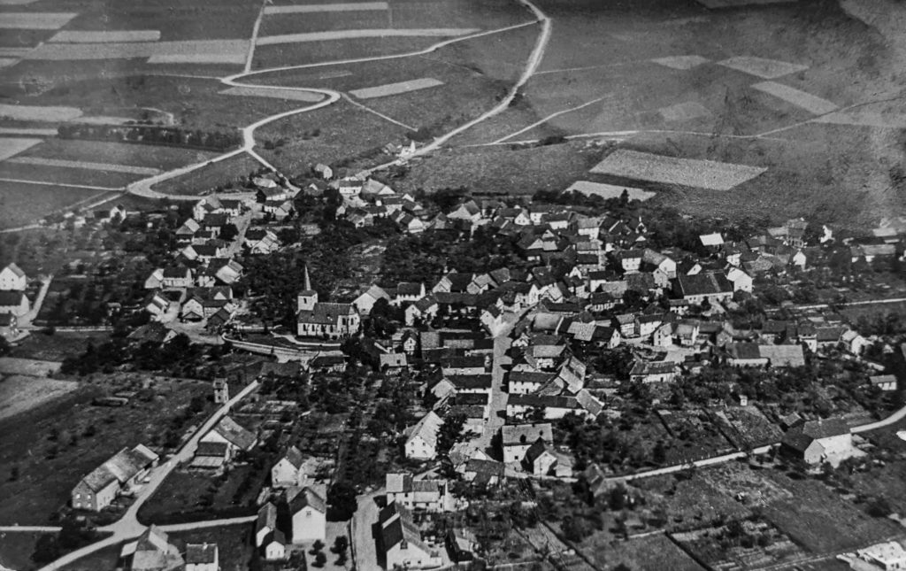 Luftansicht historisches Lommersdorf